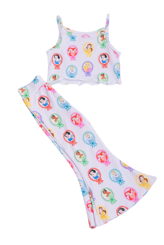 Tank and Flared Pant Set, Princesses