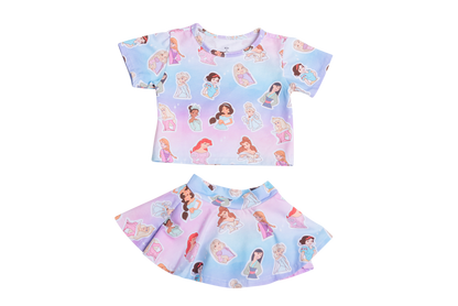 Skirt and Tee, Pastel Print- Arrives Early December