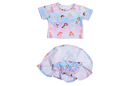 Skirt and Tee, Pastel Print- Arrives Early December