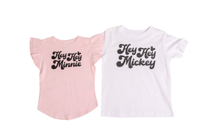 Girl's Hey Hey Minnie Tee - Pink