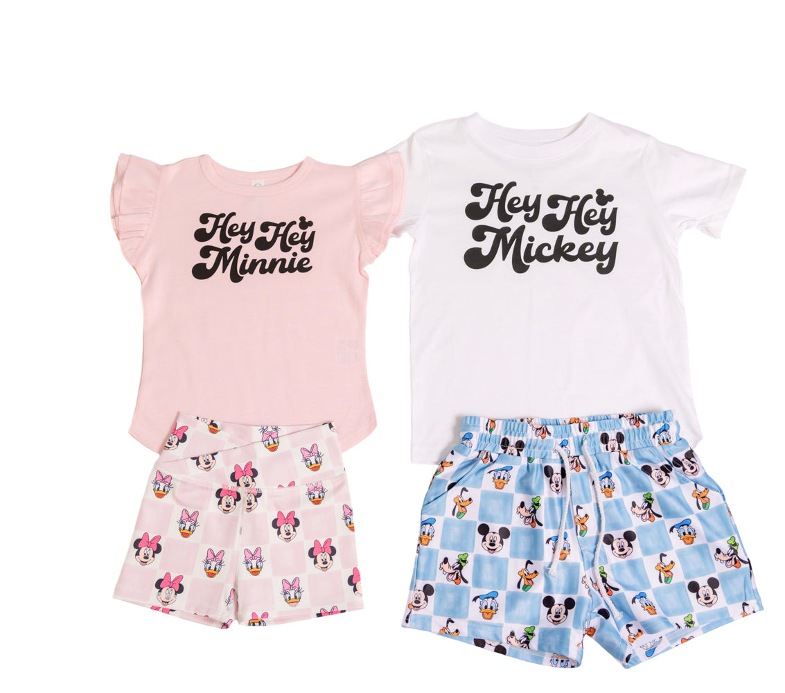 Girl's Hey Hey Minnie Tee - Pink