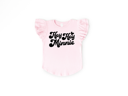 Girl's Hey Hey Minnie Tee - Pink