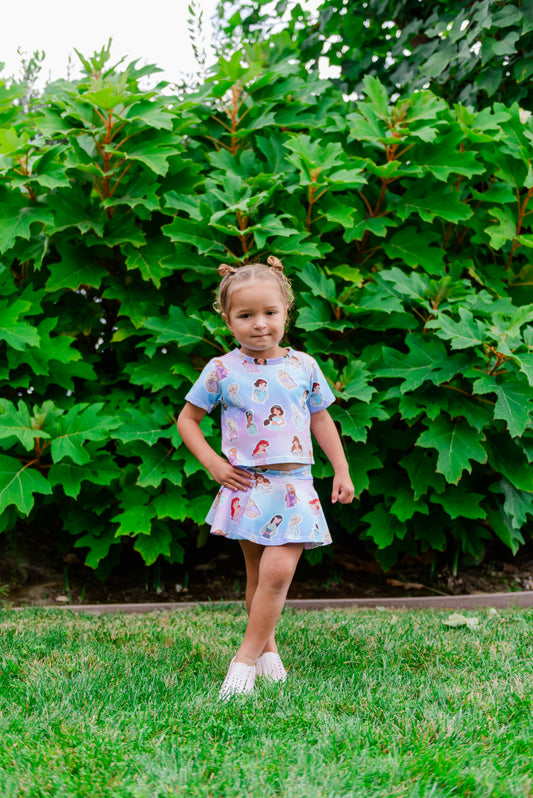 Skirt and Tee, Pastel Print- Arrives Early December